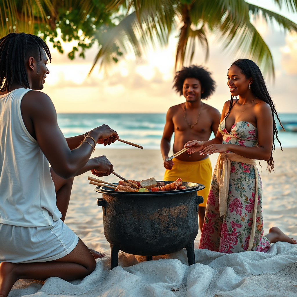A photorealistic image showcasing a consultant advising an event organizer on implementing sustainable practices for a beach event. The consultant is pointing to a chart that outlines different eco-friendly options, and the event organizer is listening attentively. The scene conveys a sense of professionalism and expertise. Style: Business and environmental consulting photography with a focus on showcasing the importance of sustainable practices. Technical specs: 4K resolution, clean and professional lighting, modern and minimalist design.